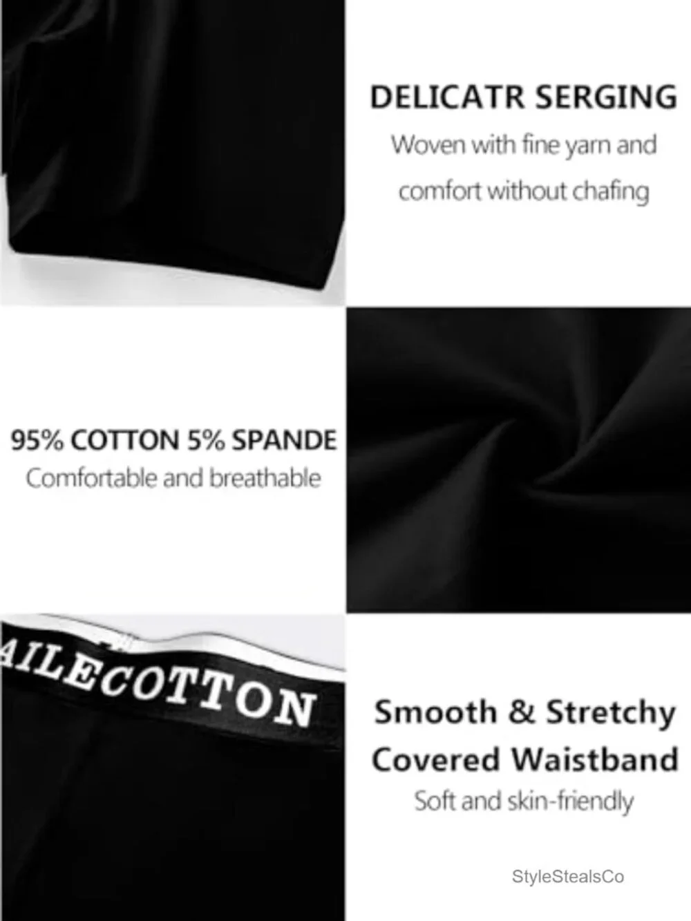 High Waisted Cotton Boxer Briefs Women Boy Short Panties 4 Pack